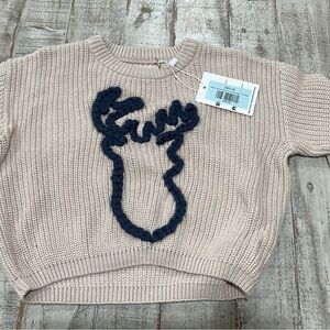 Deer Hand Embroidered Sweater 12-18 mo